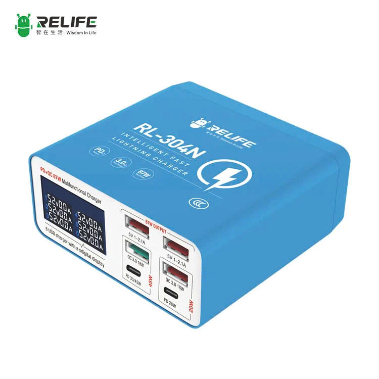 Bộ sạc báo dòng RELIFE RL-304N / 6 cổng sạc nhanh