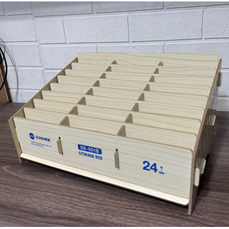 Khay Gỗ Để Đồ 24 Ngăn Kích Thước 32x19x16cm | Táo Thẩm Tools