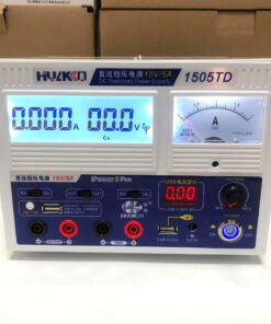 Máy Cấp Nguồn Hua Guang 1505TD HIển Thị 2 Đồng Hồ Kim Và Số 15V-5A |Táo Thẩm Tools