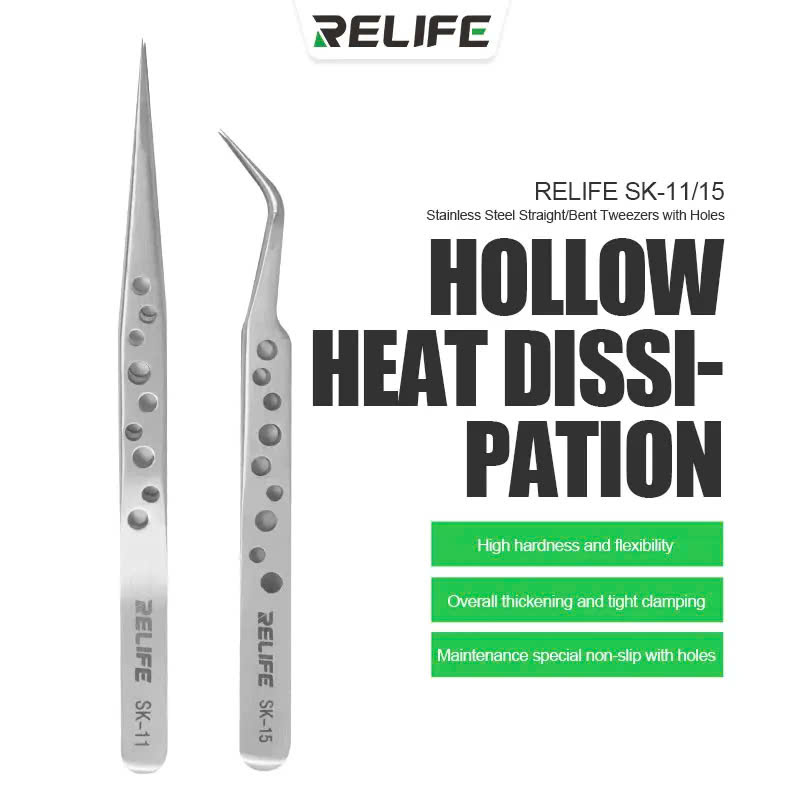 Nhíp Gắp Linh Kiện RELIFE SK-11/15 - Chống Tĩnh Điện, Độ Chính Xác Cao | Táo Thẩm Tools