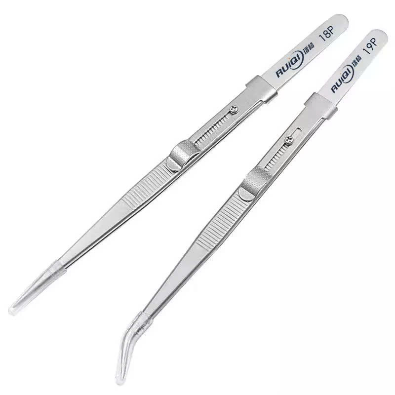 Panh nhíp kẹp có điều chỉnh đổ mở Ruiqi gắp đa năng màu Trắng | Táo Thẩm Tools