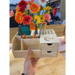 Kệ gỗ đựng cắm tovit, đựng linh kiện (24x15x11 cm)