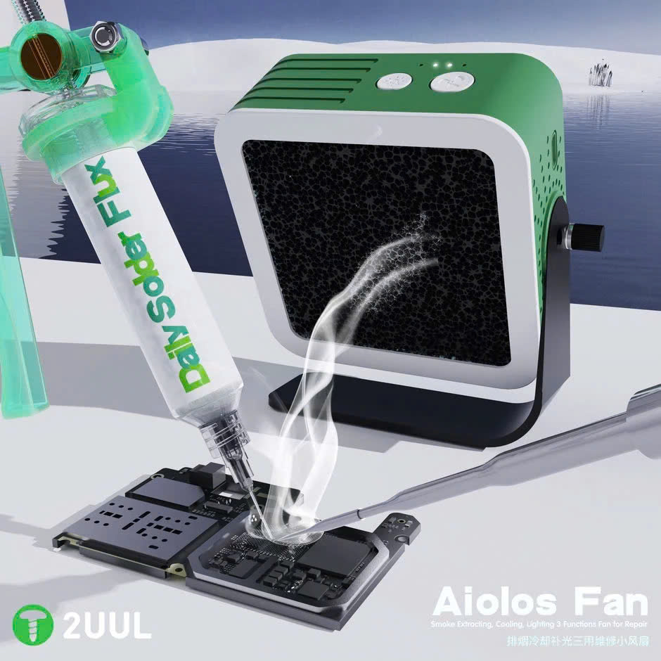 Quạt Đa Năng 3in1 2UUL Chiếu Sáng, Hút Khói, Làm Mát Main Aiolos Fan 2UUL | Táo Thẩm Tools